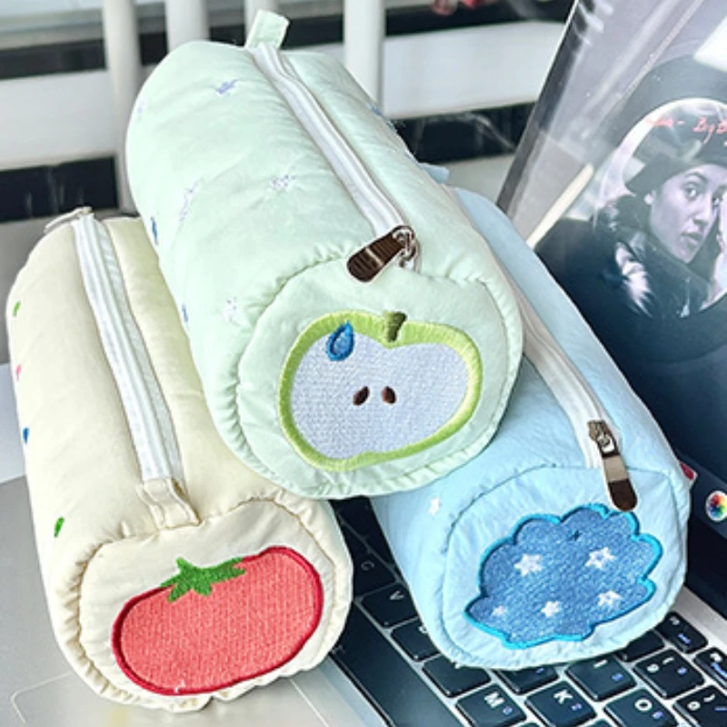 

Пенал-косметичка «Зеленое яблоко» для девочек, высококачественный, для хранения школьных принадлежностей и кистей для макияжа