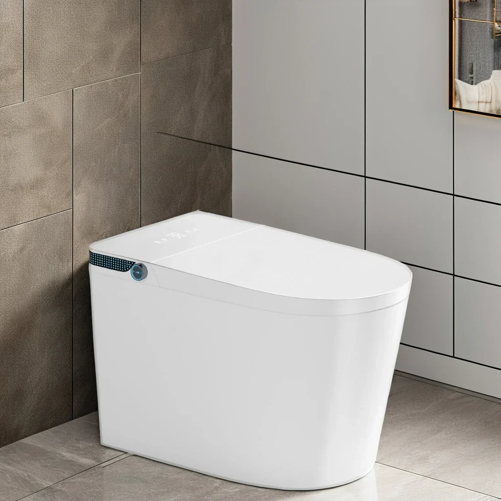 

Ceramic Toilet Bowl, Floor Mounted Bidet Smart Toilet Heated Seat With Remote