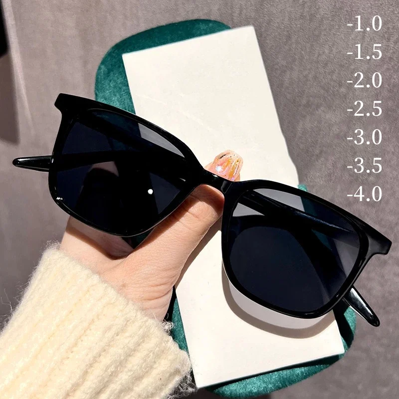 Retro Small Frame Myopia Sunglasses Square Style Male Sunglasses Female Driver's Ultraviolet Sunglasses Ultra Light Eyewear