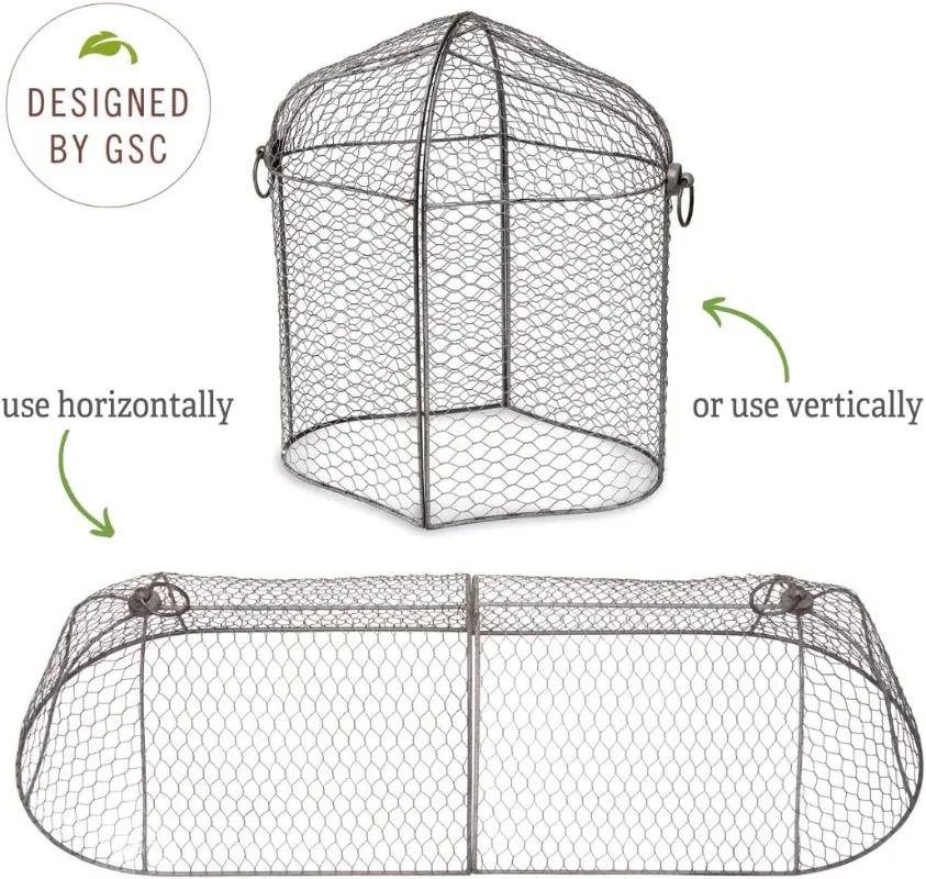 Company Chicken Wire Cloche Garden Plot Plants Cover Protector Seedlings Garden Protection from Wild Animals 2 Sections Set