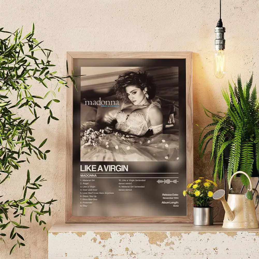 Like a Virgin Madonna Poster Self-adhesive Art Waterproof Paper Sticker Coffee House Bar Room
