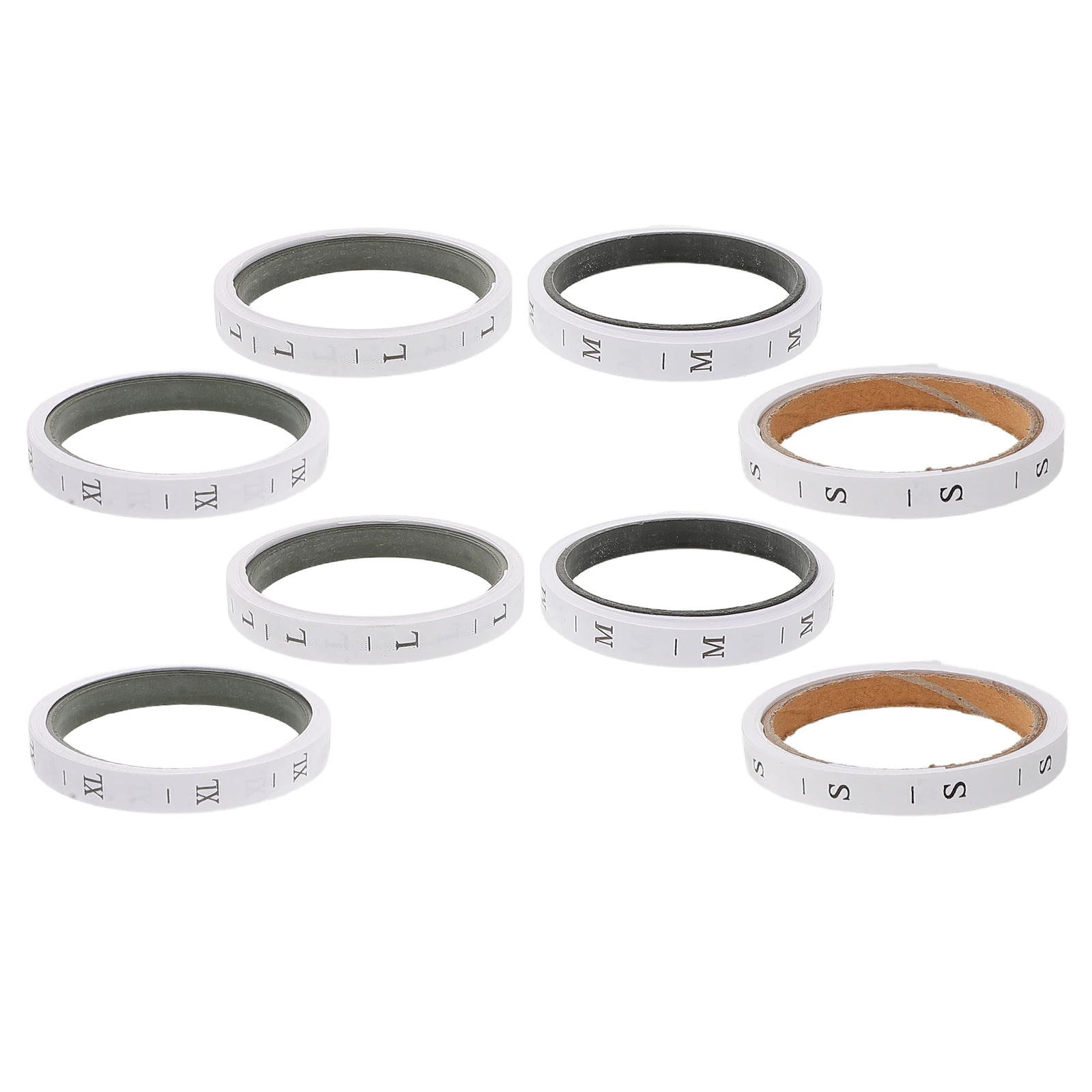 

8 Pcs Washing Ruler Clothing Size Label Garment Tags Apparel Strip Labels Polyester Fabric for