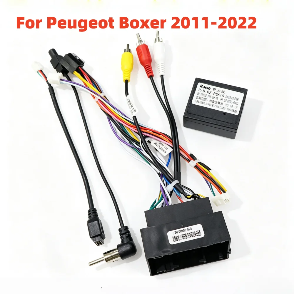SWC Plug& Play Android Radio Cable Raise Canbus Box RZ-PSA15 For Peugeot Boxer 2011-2022 Android 2 Din GPS Car Receiver