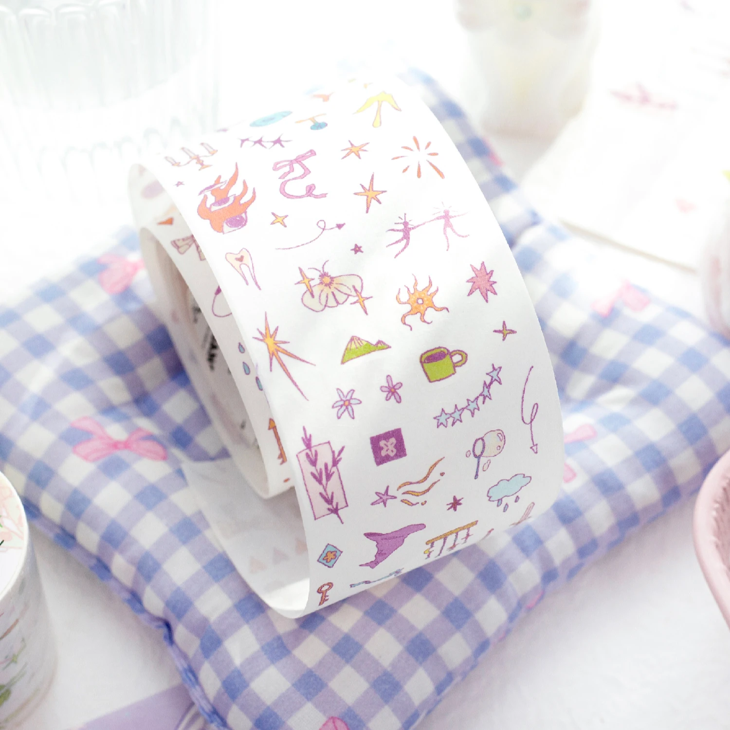 1 لفة صغيرة خربش موضوع يموت قطع الشريط لمجلة DIY سكرابوكينغ كلية جراب هاتف دفتر الديكور