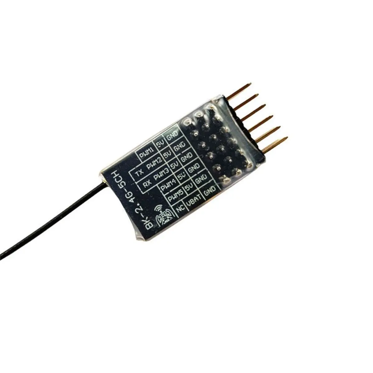 5-Kanal 2.4G ELRS PWM Empfänger 2.4G 5-Kanal PWM ExpressLRS Empfänger mit 2.0dBi Kupferantenne für RC FPV Drohne