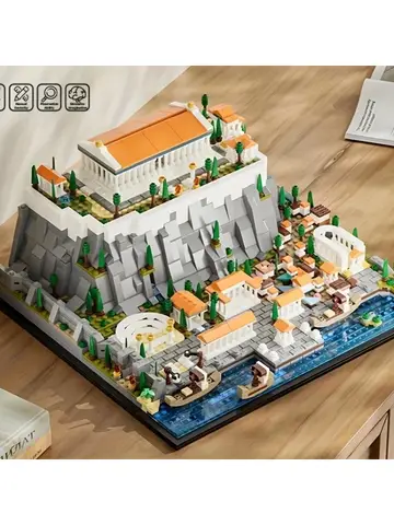 Nuovo Acropoli di Atene Città Mini Edifici Blocchi di Mattoni Puzzle Display Modello Educativo Giocattolo per I Bambini Regalo Di Natale 1752PCS
