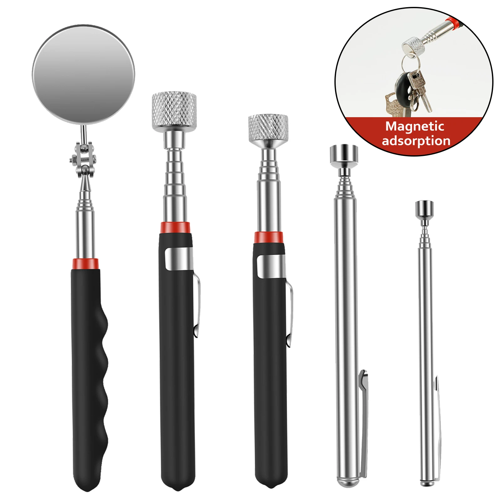 

Telescoping Magnetic Pickup Tool Magnet Extension Tool Extendable Magnet Stick Gadget for Hard-to-Reach Mechanic Automotive