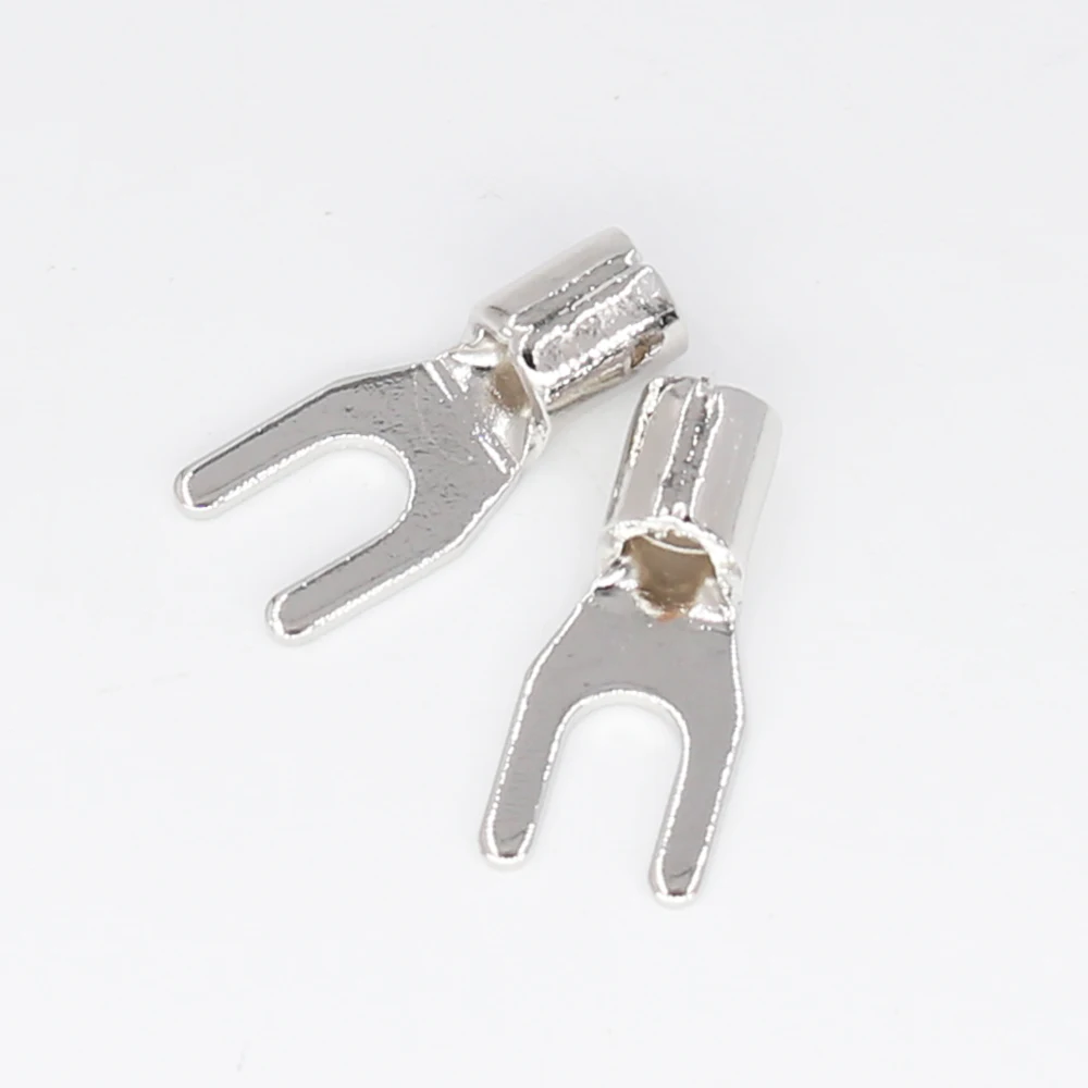 4 sztuki SY1533Audio Jack Y wtyczka bananowa drut lutowniczy codector U/Y, miedziane wkręty z rodem głośnik HiFi złącze widełkowe korki