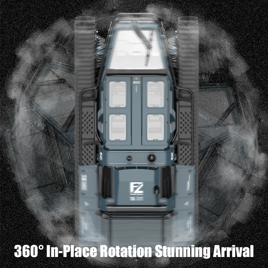 JJRC RC Tracked Tank 2.4G Full Scale High Speed Drifting Truck with Light Remote Control Racing Vehicle Model Kid Toy Boy Gift