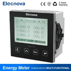 Multifunction Power Energy Meter RS485 Three Phase AC/DC Panel Mounted LCD-Data Acquisition,Energy Manager,Remote Power Monitor