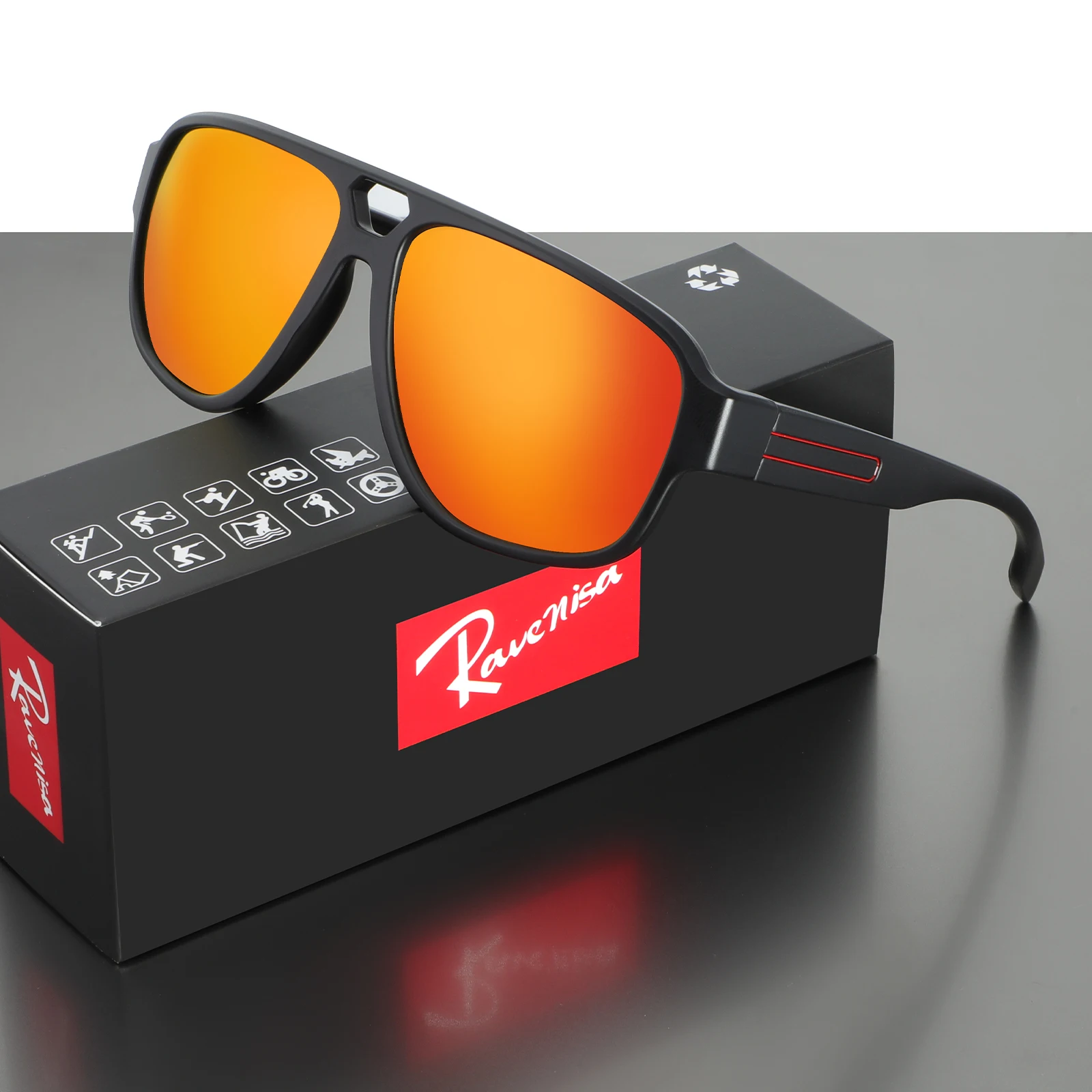 نظارات شمسية TR Cool Straightforward عصرية وكلاسيكية للرجال أو النساء UV400