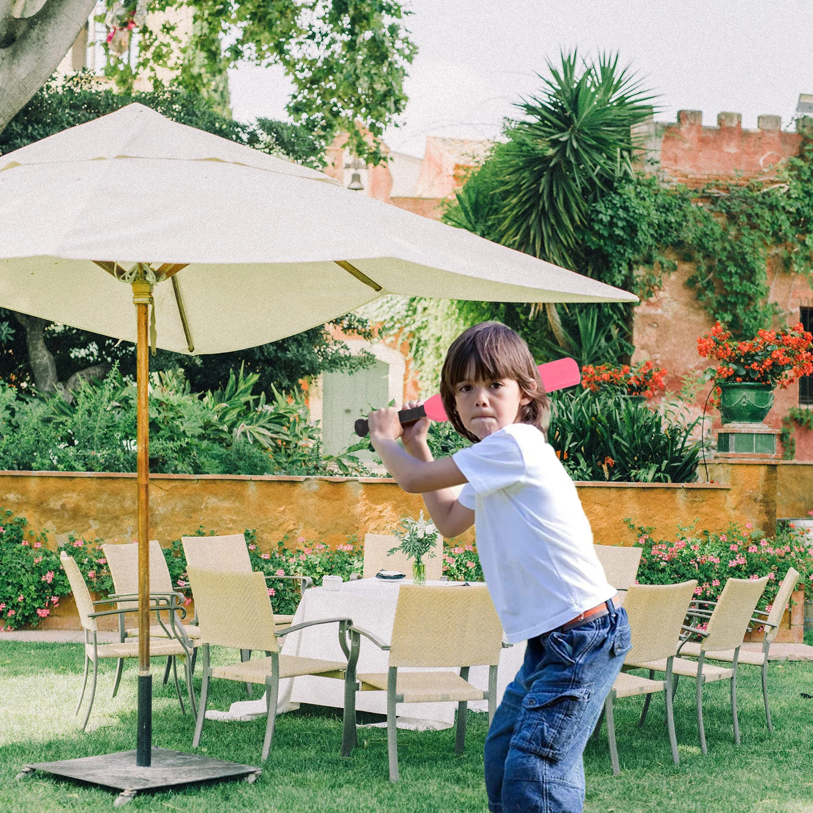 1Set Cricket Bat and Ball Set for Children Safe Soft Eva Material Lightweight Bat for Indoor Outdoor Skill Development