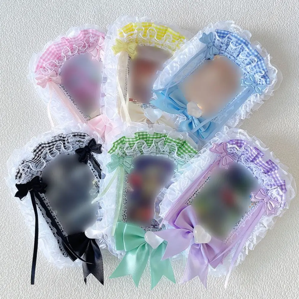 

New Polyester Card Holder Lace Kawaii ID Credit Case Photo Card Badge Holder Student