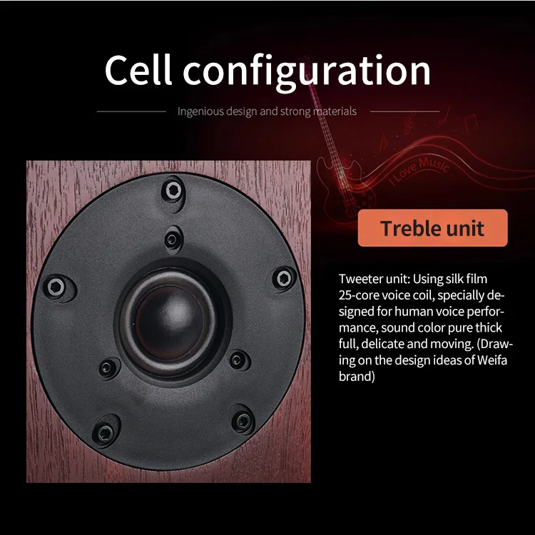 BRZHIFI HIFI Speaker Bookshelf Speaker SP-52SE Wooden Case Speaker Pair For Home Cinema Voice Amplifier