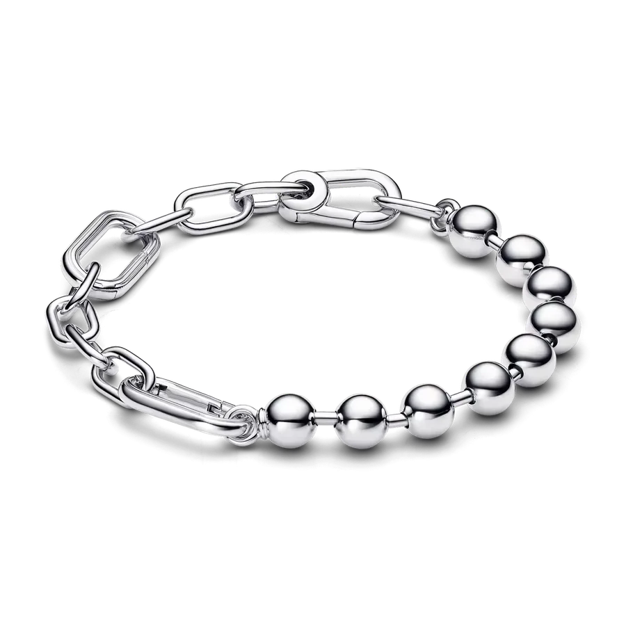 Sterling Silver S925 FIt Pandor ME Metal Beam&Link Chain Bracelet