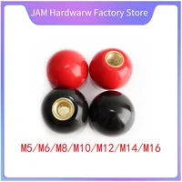 M4/M5/M6/M8/M10/M12/M16 nuevo producto mango bola perilla máquina herramienta reemplazo mango redondo rojo negro cobre bola de resina fenólico