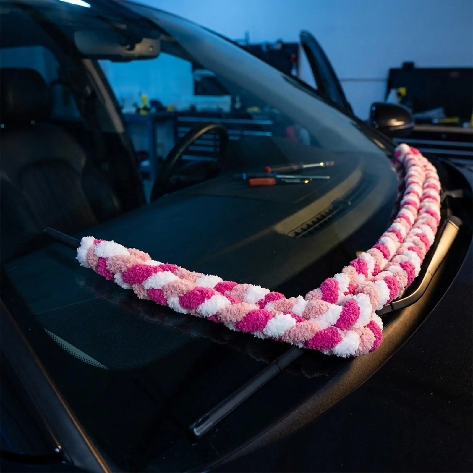 Versatile Microfiber Water Absorbing Rope Tint Tool Gentle on Glass for Rear Windshield and Door Windows