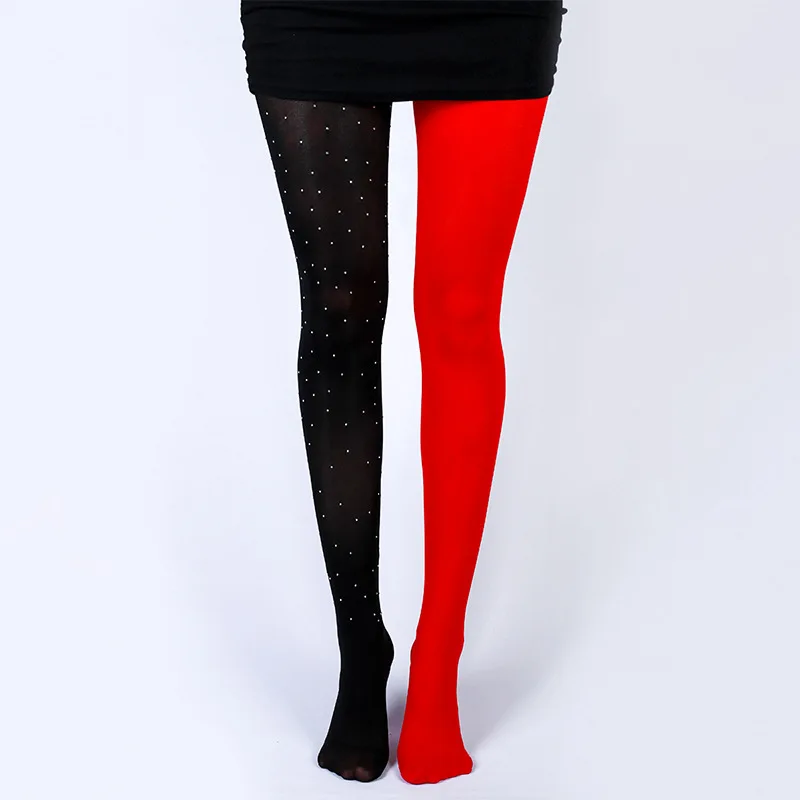 Stoking Wanita High Waist Bahan Beludru 100D Jahitan Hitam Merah Model Fashionable Hangat untuk Musim Semi, Gugur, dan Dingin