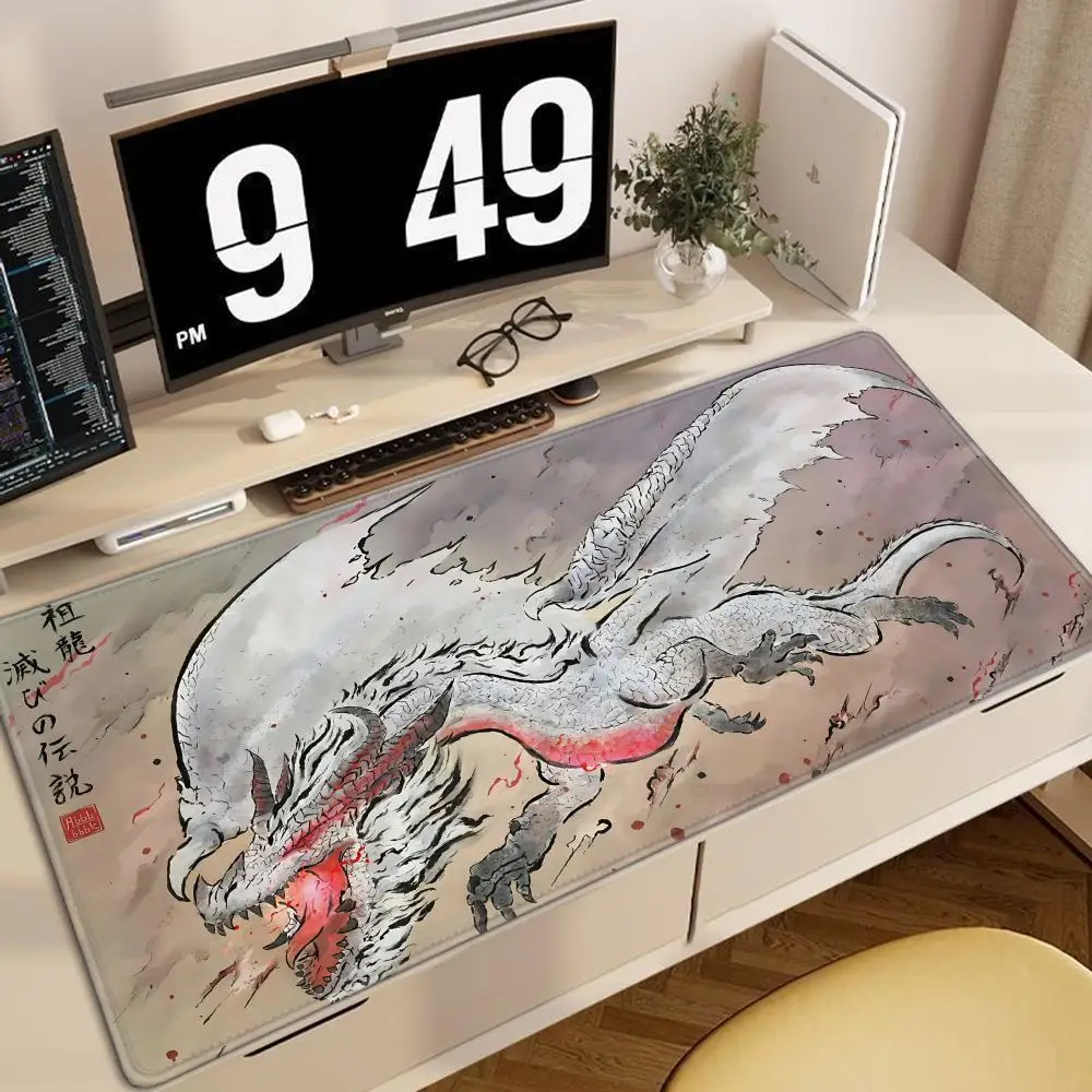 Podkładka pod mysz Monster Hunter Wildlands Tapetes de Mesa Teclado, Borracha Kawaii, Tapete de Mesa Antiderrapante, XXL, 100x50cm — zdjęcie produktu 3