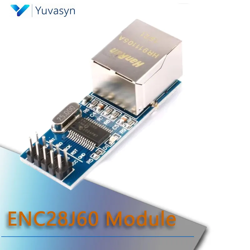 1-5PCS ENC28J60 SPI Interface Ethernet Network Module 51/AVR/ARM/PIC Code Mini Version