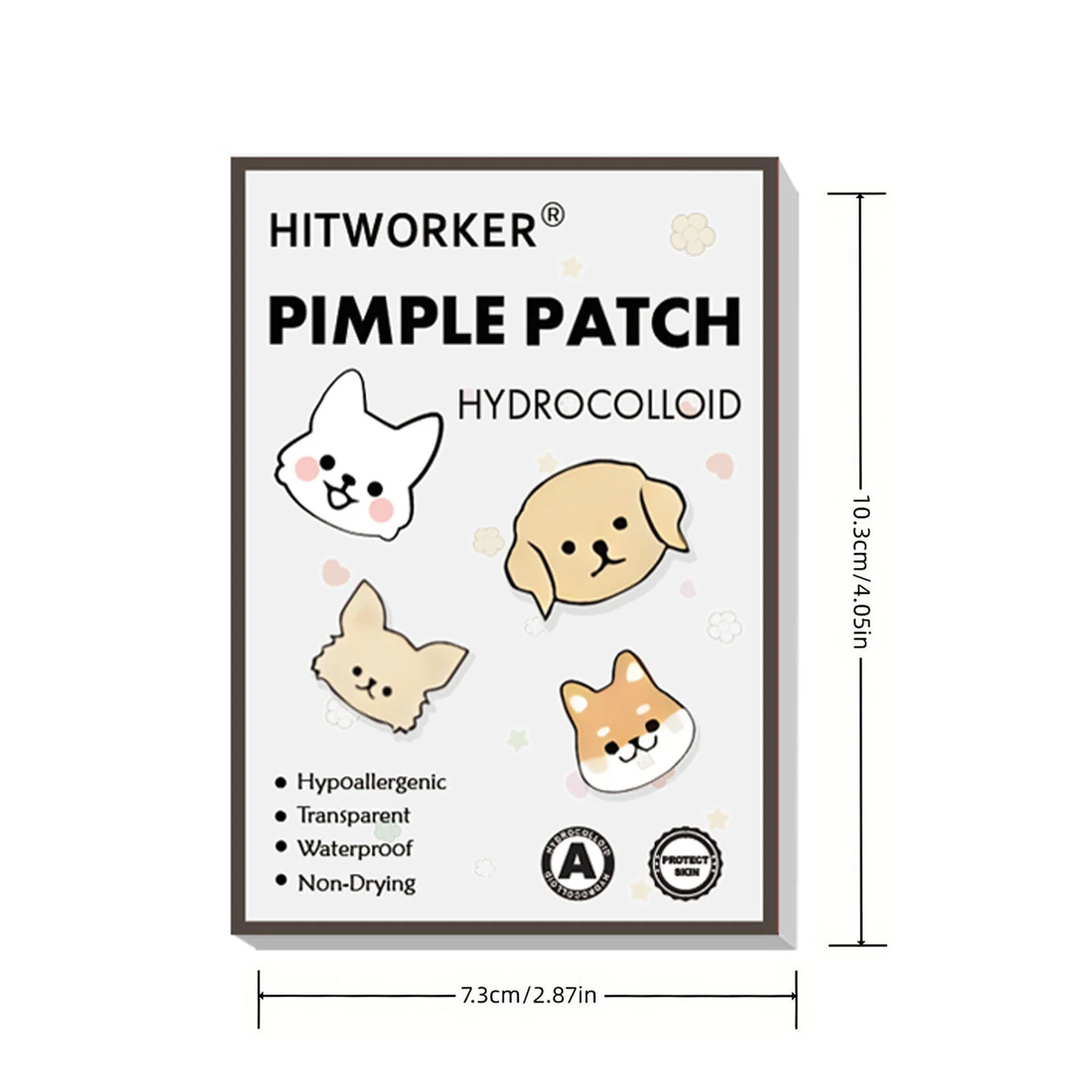 120 قطعة من رقع حب الشباب بتصميم كلب جديد - شفافة ولطيفة وقابلة للتنفس للبثور والعيوب