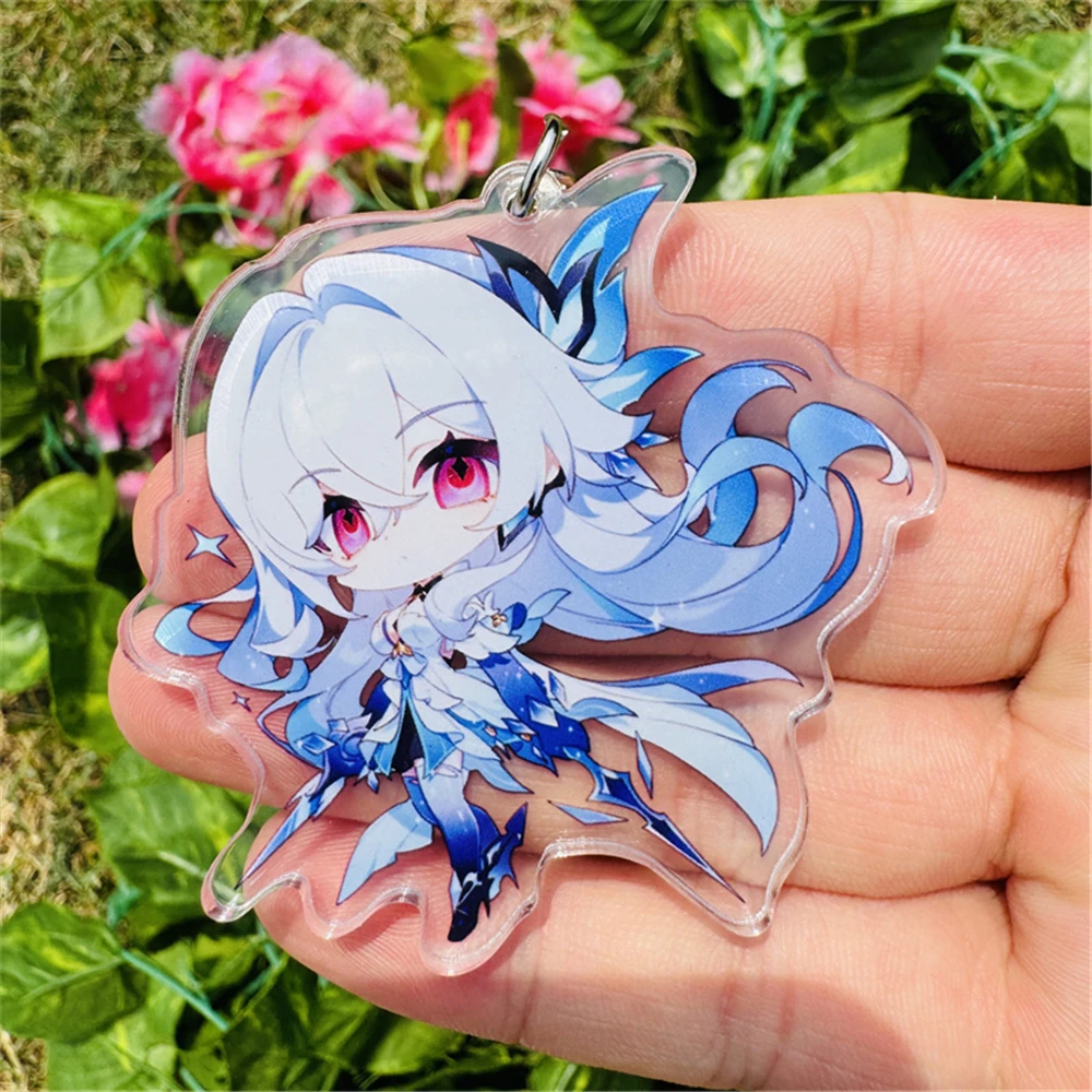 Game Genshin Impact Dahlia Skirk Cosplay COSTUME Acrylic Key Chains Keyring Prop Xmas Gift