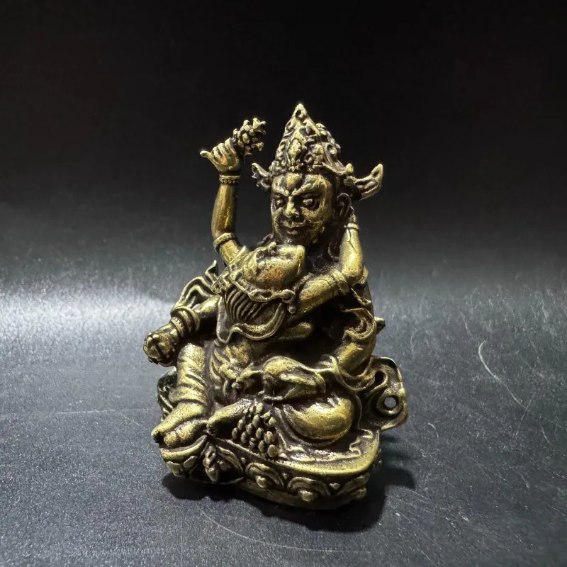 Retro Wenwan Brass Buddha Statue God of Wealth Ornament Small Gifts