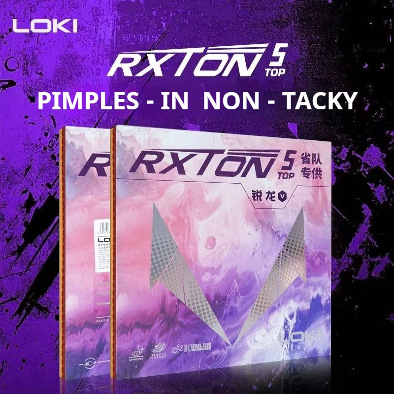 

LOKI RXTON 5 TOP Non-Tacky Table Tennis Rubber Sheet Pimples-In ITTF Approved 2.1mm Sponge PingPong Rubber for Fast Attack & Arc