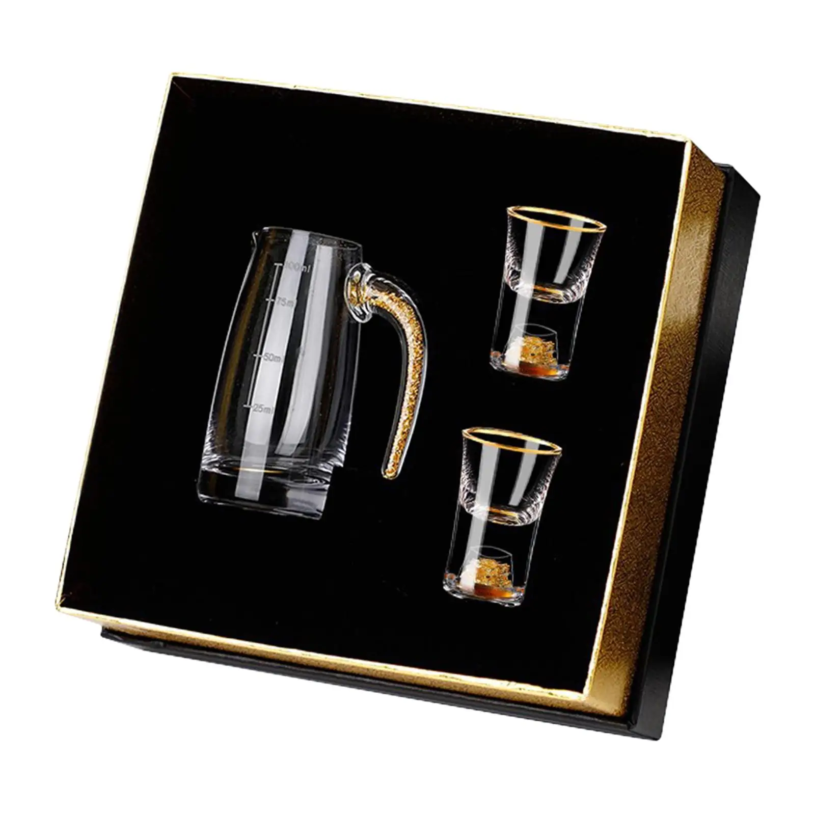 Gold Foil Cup Wine Set, Flagon Glass Sets, Glass Strong Glass Glass Set, Glasses