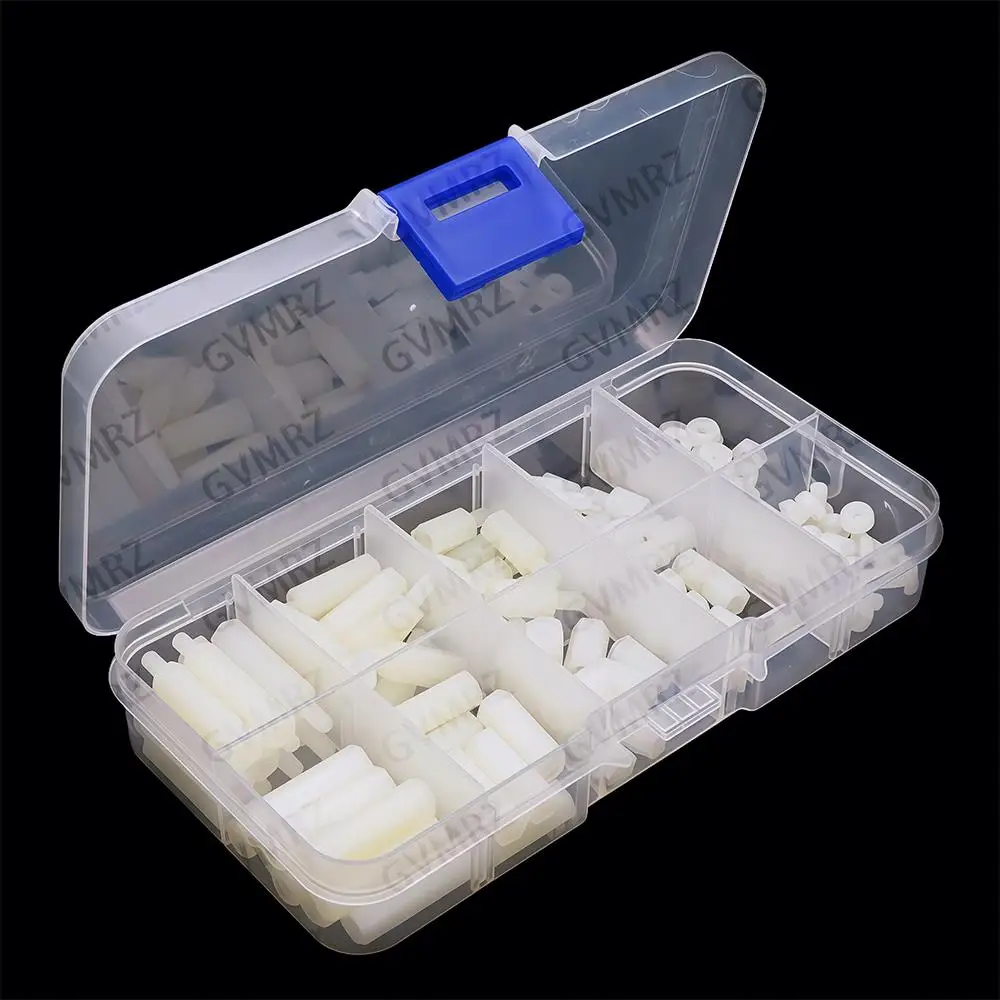 120PCS M3 Hex Nylon Spacer Standoff Kit - Black & White for Electronics DIY Projects M3 Black White