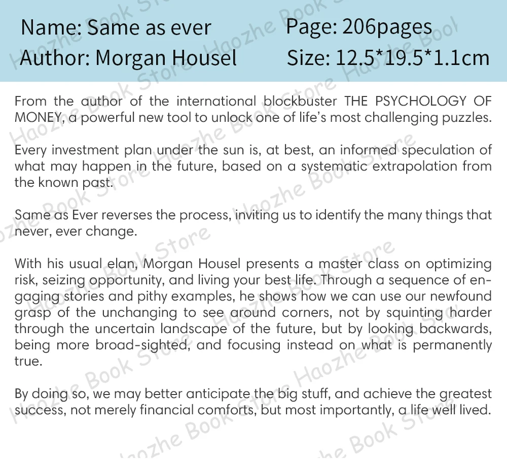 The Psychology Of Money & Same as Ever 2 Books Collection Set By Morgan Housel Finance Books in English Paperback
