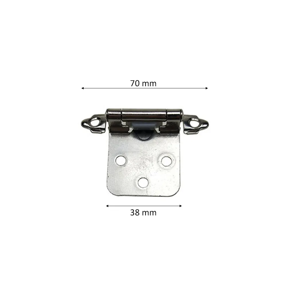 10Pcs Heavy Duty Iron Spring Hinges Self-Closing Furniture Hinges for Kitchen Toilet Door Cupboard with Mounting Screws Included