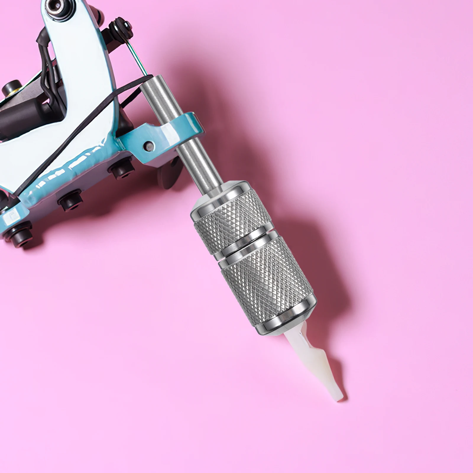

Ink Cartridges Self-locking Handle Grip Grips Metal Tattoo Machine Stainless Steel Silver