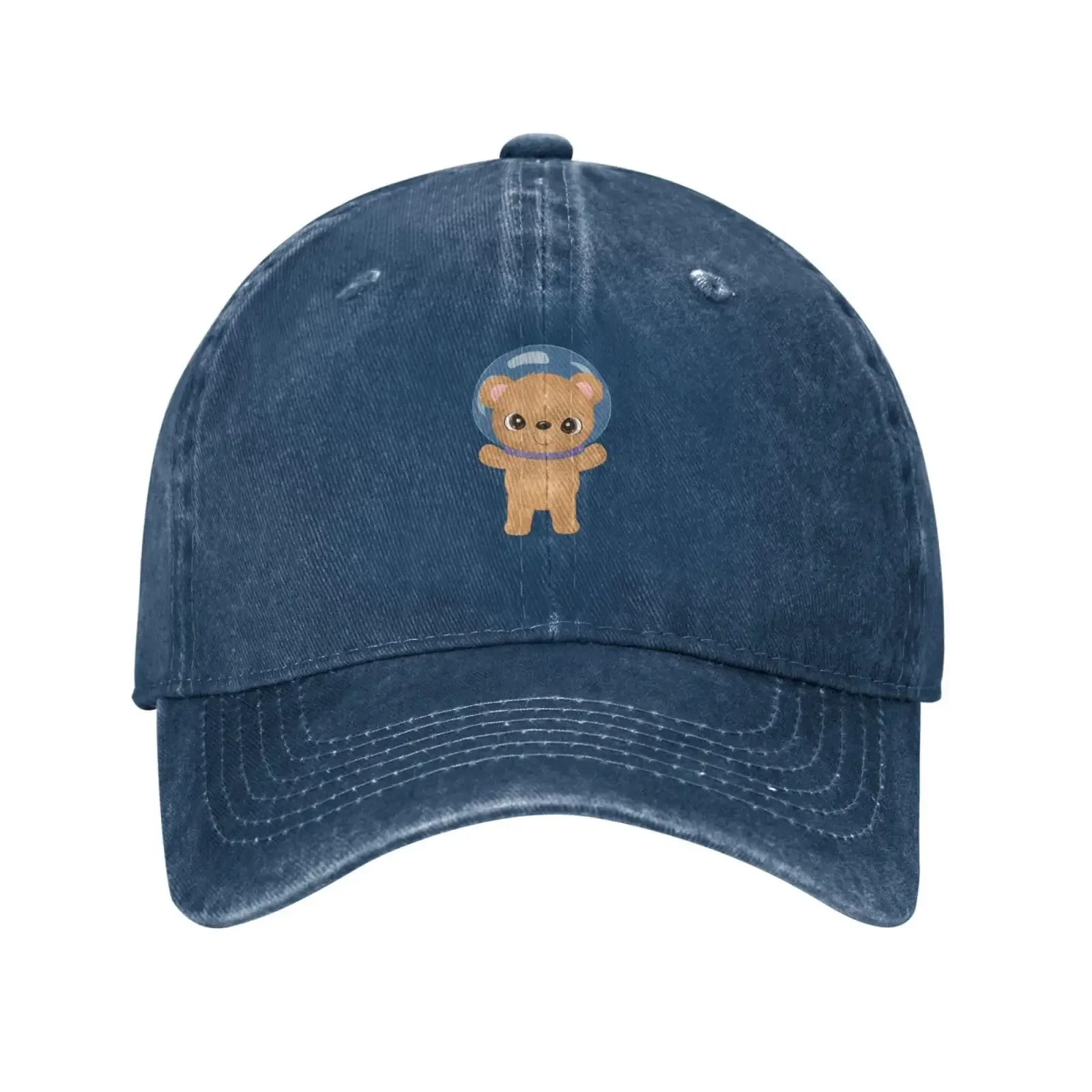 Cute Little Bear Astronaut Baseball Cap for Men Women Vintage Trucker Hat Hats Dad Hat