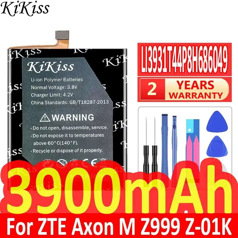 

3900mAh KiKiss Powerful Battery LI3931T44P8H686049 For ZTE Axon M Z999 Z-01K