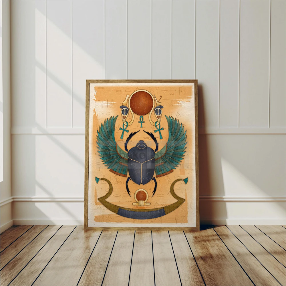 Ancient Egyptian Gods Poster Vintage Ancient Egyptian Mythology Prints Canvas Painting Wall Art Pictures Home Room Egypt Decor