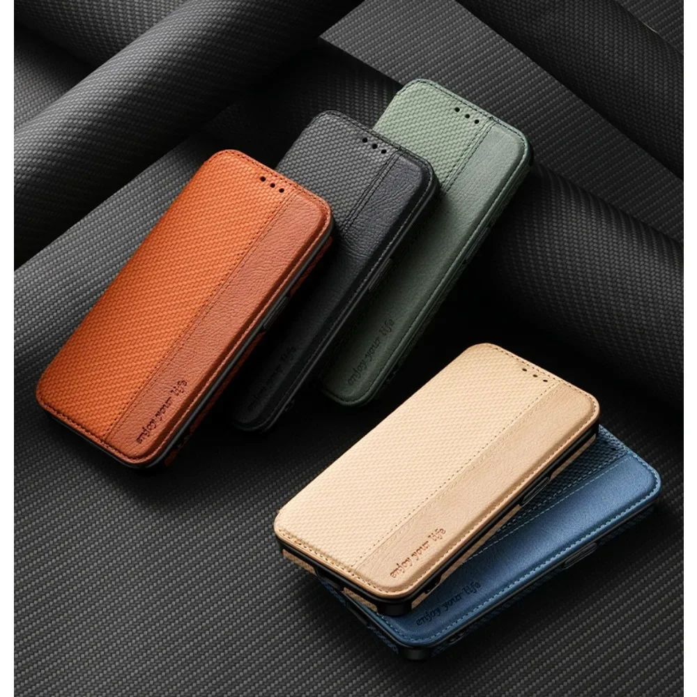 Solid Color Business Leather Holster Shell IPhone 14proMAX 13 12 11Flip Fashion Fation Card Insertion Wallet Bracket Phone Case