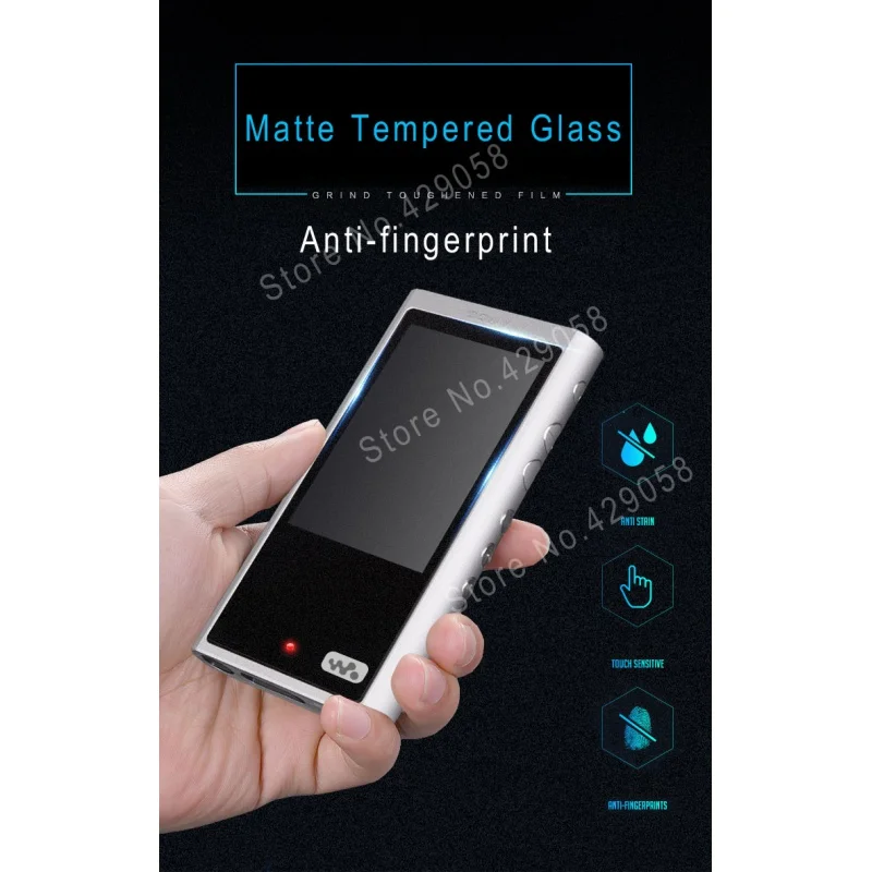 

Anti Glare Matte Screen Tempered Glass Film Protector For SONY Walkman NW-ZX300 ZX300A With Dust Plug