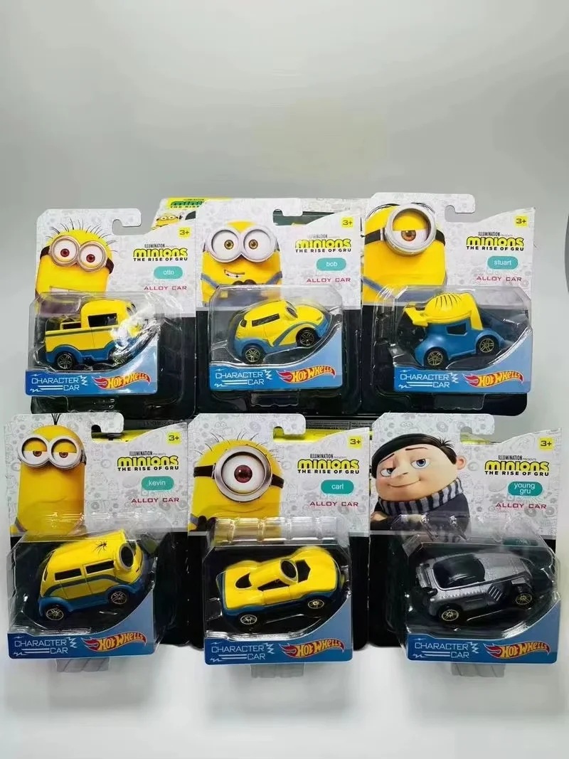 In Stock Hotwheels Genuine Alloy Car Car Toys Minions Sliding Alloy Car Puzzle Fun Car Donald Duck Alloy Collection Fan'S Gifts