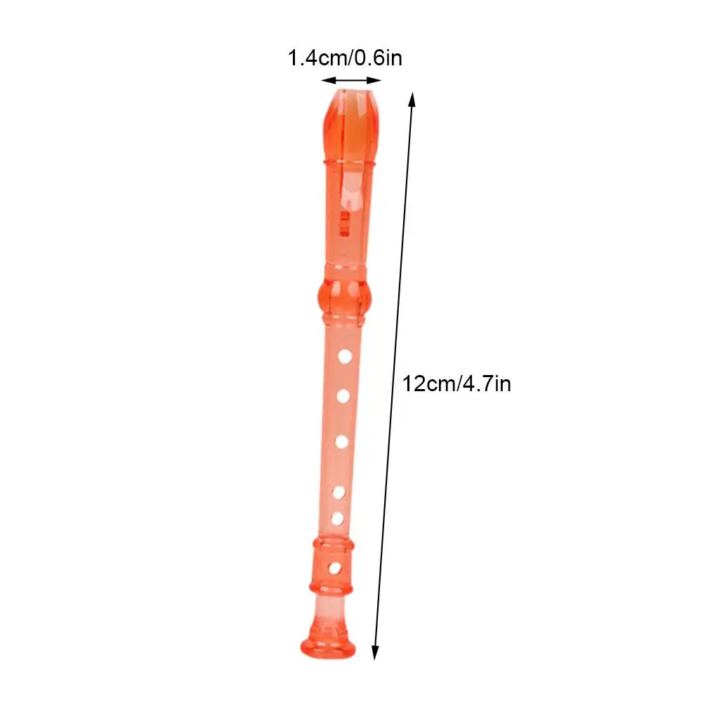 6 Hole Mini Flute Plastic Creative Early Education Transparent Flute Musical Instrument For Kids Random Color