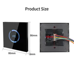 Waterproof Dual Frequency 125Khz+13.56Mhz Ultra Slim RFID Card Reader Access Control Reader WG26/34 Output
