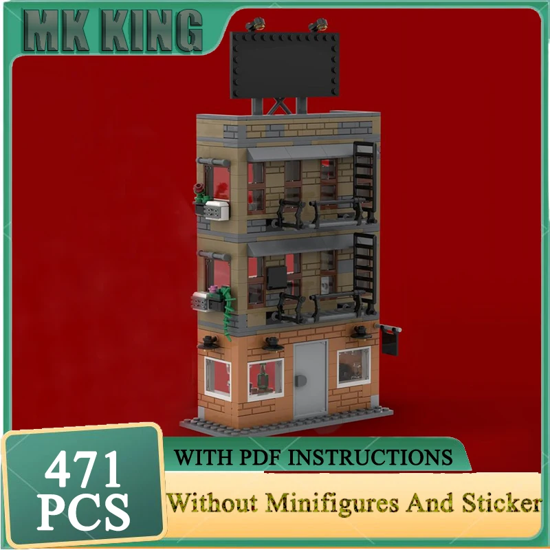 Moc Building Block Guard Team Headquarters Bar Model Technology Bricks DIY Assembly Famous Movie Model Toys Holiday Gifts