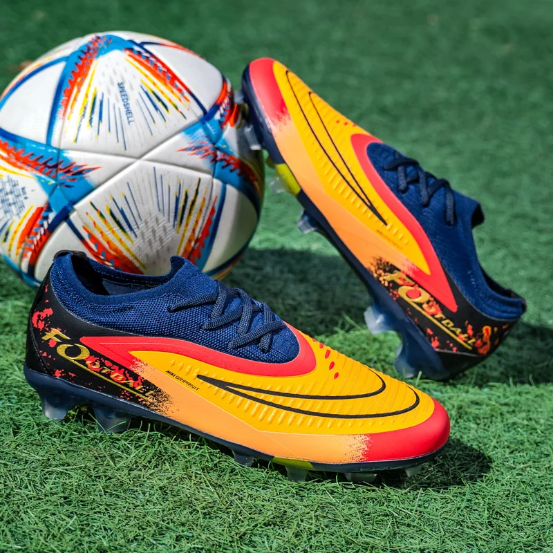 

Модные мужские футбольные кроссовки Super Star, унисекс, профессиональные футбольные тренировочные кроссовки, мужские длинные шипы, футзальные бутсы chuteira Campo