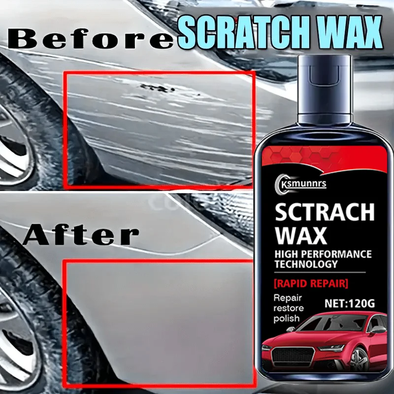 120ml Car Scratch Repair Wax and Polish - Professional Grade Vehicle Scratch Remover, Enhances Gloss and Brightness, Suitable fo