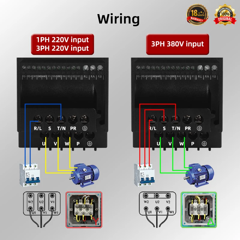 

220V VFD 3KW 4KW 1phase to 3 phase output ES100 Variable Frequency Drive Motor Speed Control Inverter
