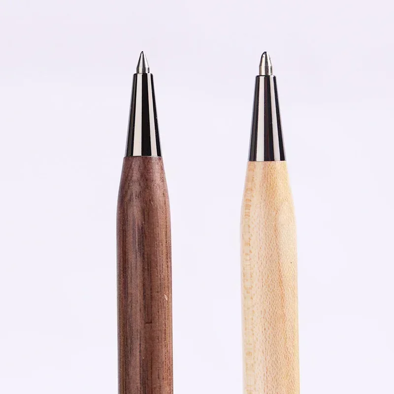 0.5mm 1Pcs Large Capacity Walnut Maple Wooden Ballpoint Pens Office Signature Pens Students Writing Painting School Kawaii Gifts