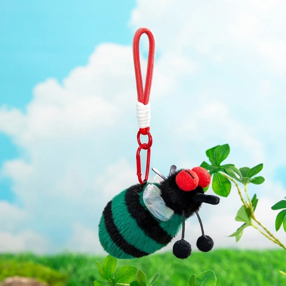 Creative Cartoon Insects Key Ring Ladybug Mantis Moth Fly Pendant Dung Beetle Firefly Cockroach Key Chain Daily