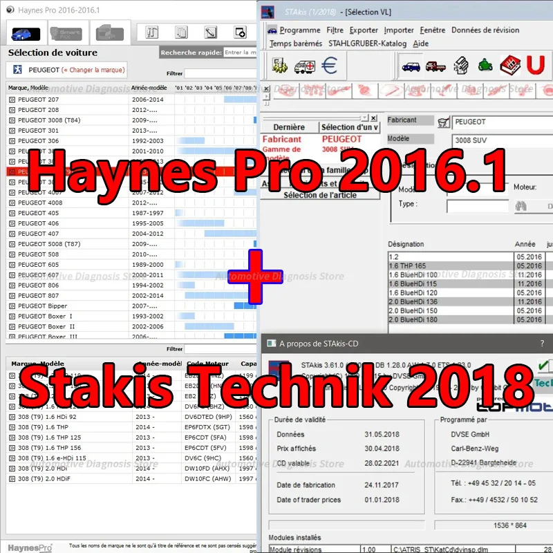 HaynesPro 2016 (Stakis Technik) + Stahlgruber 2018 Auto Repair Software Automotive Workshop DATA multilingual