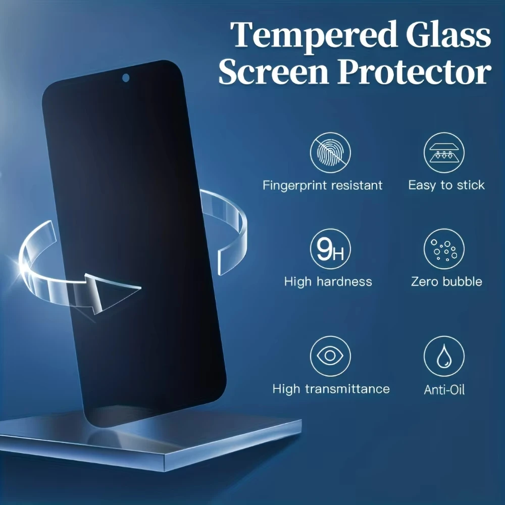 1-3PCS Privacy Screen Protector For Xiaomi Redmi Note 12 Pro 5G 13 14 15C 14C 13C 15 11 10 12C 10C 9 8 7 9s 10s Tempered Glass - view 2