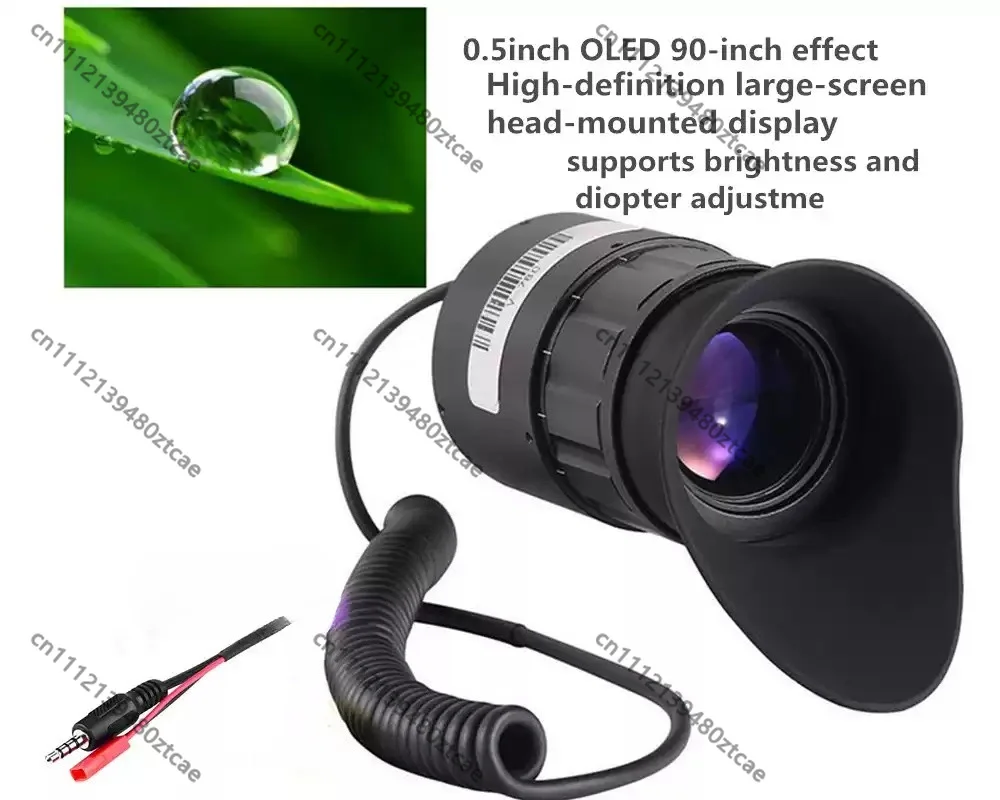 DIY Single Eye Head Mount Display High Resolution 1024768 External Video Input Screen
